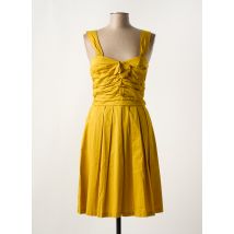 FAIRLY - Robe mi-longue jaune en coton - Femme - Taille 40 - Modz