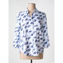 JUSTWHITE - Chemisier bleu en coton - Femme - Taille 40 - Modz