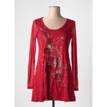 DECA - Tunique manches longues rouge en viscose - Femme - Taille 40 - Modz