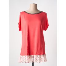 3322 - Tunique manches courtes rouge en viscose - Femme - Taille 40 - Modz