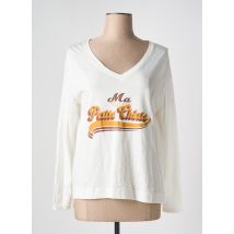 JOHANNA PARIS - T-shirt beige en coton - Femme - Taille TU - Modz