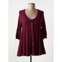 MYRINE & ME - Gilet manches longues violet en coton - Femme - Taille 40 - Modz