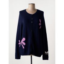 EUGEN KLEIN - Gilet manches longues bleu en viscose - Femme - Taille 42 - Modz