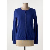 MAUD & SACHA - Gilet manches longues bleu en merinos - Femme - Taille 36 - Modz