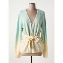 MAJESTIC FILATURES - Gilet manches longues vert en laine - Femme - Taille 40 - Modz