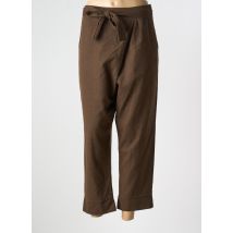 LUUKAA - Pantalon 7/8 marron en polyester - Femme - Taille 40 - Modz