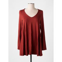 AN II VITO - Tunique manches longues orange en viscose - Femme - Taille 48 - Modz
