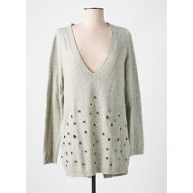 BLEU BLANC ROUGE - Pull gris en laine - Femme - Taille 40 - Modz