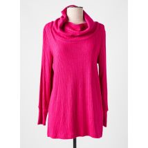 AN II VITO - Pull col roulé rose en viscose - Femme - Taille 42 - Modz