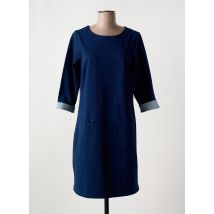 WHITE STUFF - Robe mi-longue bleu en coton - Femme - Taille 38 - Modz