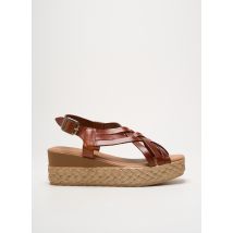 LOLA CANALES - Sandales/Nu pieds marron en cuir - Femme - Taille 40 - Modz