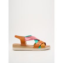 LOLA CANALES - Sandales/Nu pieds orange en cuir - Femme - Taille 41 - Modz