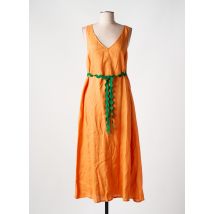 OTTOD'AME - Robe longue orange en lin - Femme - Taille 38 - Modz
