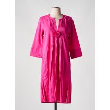 ZEN ETHIC - Robe mi-longue rose en coton - Femme - Taille 36 - Modz