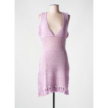 VITAMINS - Robe mi-longue violet en coton - Femme - Taille 38 - Modz