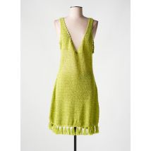 VITAMINS - Robe mi-longue vert en coton - Femme - Taille 40 - Modz