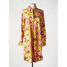 0039 ITALY - Robe mi-longue jaune en viscose - Femme - Taille 34 - Modz