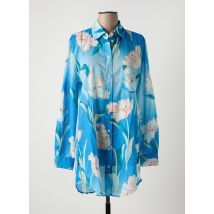 0039 ITALY - Tunique manches longues bleu en coton - Femme - Taille 36 - Modz