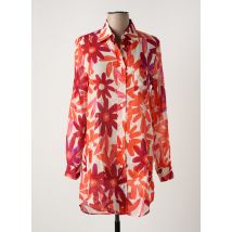 0039 ITALY - Tunique manches longues orange en coton - Femme - Taille 34 - Modz