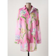 0039 ITALY - Tunique manches longues rose en coton - Femme - Taille 36 - Modz