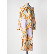 0039 ITALY - Robe longue violet en coton - Femme - Taille 38 - Modz