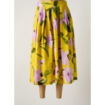 0039 ITALY - Jupe mi-longue jaune en coton - Femme - Taille 36 - Modz