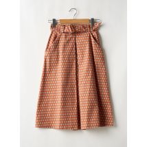 JUSTMINE - Jupe mi-longue marron en polyester - Femme - Taille 34 - Modz