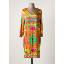MUCHO GUSTO - Robe mi-longue orange en soie - Femme - Taille 36 - Modz