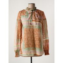 CALIBAN - Blouse marron en coton - Femme - Taille 44 - Modz