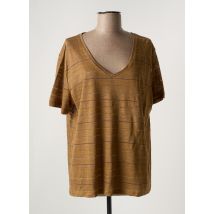 GERARD DAREL - T-shirt marron en lin - Femme - Taille 40 - Modz