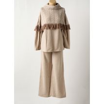 CHIARA FIORINI - Ensemble pantalon beige en polyester - Femme - Taille 38 - Modz