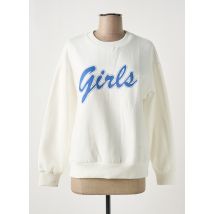 DAPHNEA - Sweat-shirt blanc en coton - Femme - Taille 36 - Modz