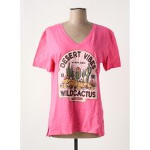 LUK AP - T-shirt rose en coton - Femme - Taille 36 - Modz