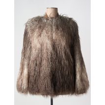 IMPREVU - Manteau court marron en acrylique - Femme - Taille 34 - Modz