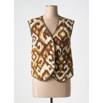 JANIS & JOHN - Gilet sans manche marron en ouate - Femme - Taille TU - Modz