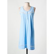 SENORETTA - Chemise de nuit bleu en coton - Femme - Taille 38 - Modz
