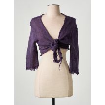 RUE DU FAUBOURG - Boléro violet en acrylique - Femme - Taille 36 - Modz