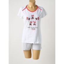 MASSANA - Pyjashort blanc en coton - Femme - Taille 42 - Modz