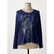 GRIFFON - T-shirt bleu en viscose - Femme - Taille 52 - Modz