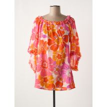 L'ATELIER D'ANNA - Tunique manches longues rose en coton - Femme - Taille 40 - Modz