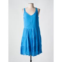AGATHE & LOUISE - Robe mi-longue bleu en viscose - Femme - Taille 40 - Modz