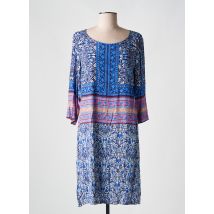 DIVAS - Robe mi-longue bleu en viscose - Femme - Taille 40 - Modz