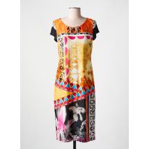 ARONA - Robe mi-longue jaune en polyester - Femme - Taille 40 - Modz