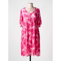 AGATHE & LOUISE - Robe mi-longue rose en viscose - Femme - Taille 40 - Modz