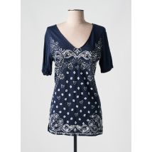 ANANKE - T-shirt bleu en lin - Femme - Taille 38 - Modz