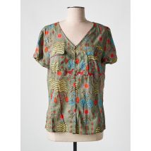 AGATHE & LOUISE - Chemisier vert en coton - Femme - Taille 40 - Modz