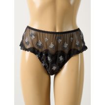 SECRET D'EVA - Tanga noir en polyester - Femme - Taille 46 - Modz