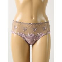 SECRET D'EVA - Tanga marron en polyamide - Femme - Taille 40 - Modz