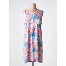 MASSANA - Chemise de nuit bleu en coton - Femme - Taille 42 - Modz