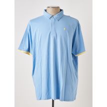 SERGE BLANCO - Polo bleu clair en coton - Homme - Taille 5XL - Modz